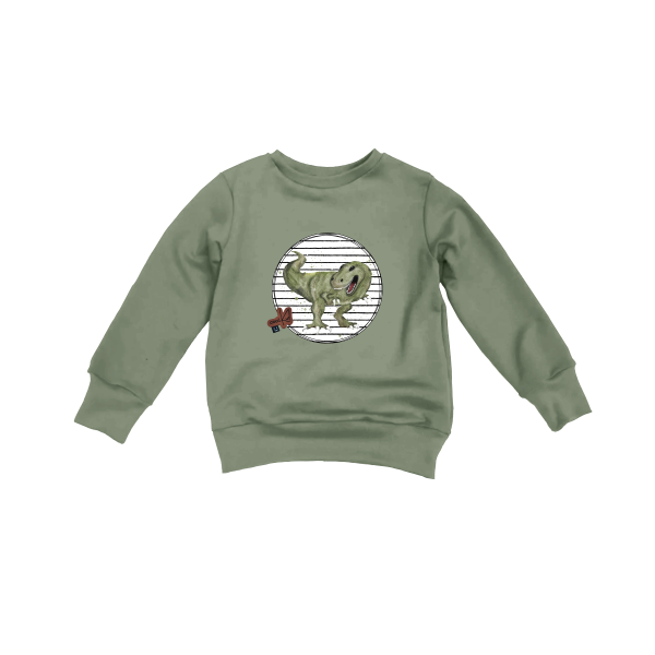 Patch / Aufnäher  - Dino Streifen rund